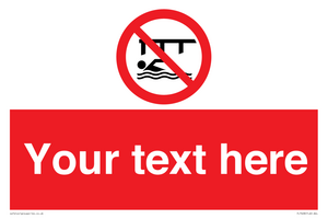 Custom Do not swim in the vicinity of piers